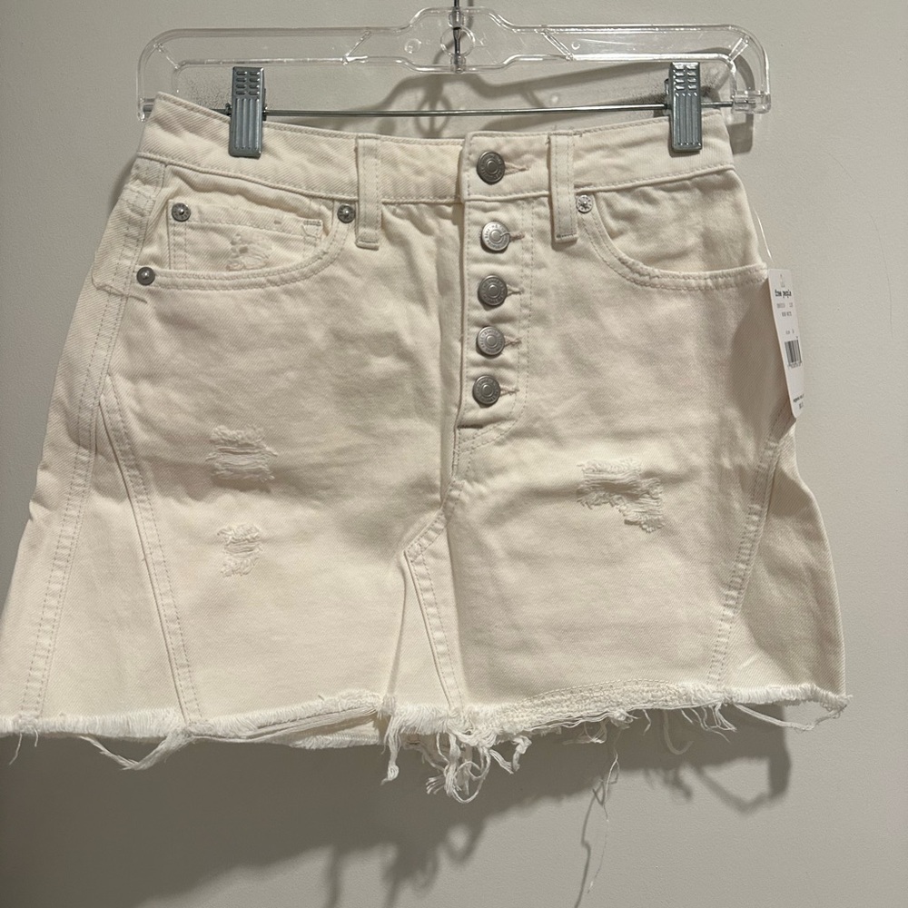 Free People White Mini Skirt - Picture 7 of 8
